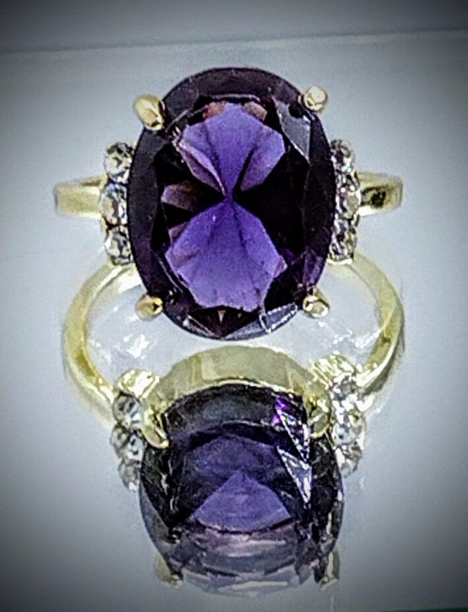 New Amethyst Colored Ring Sz. 8