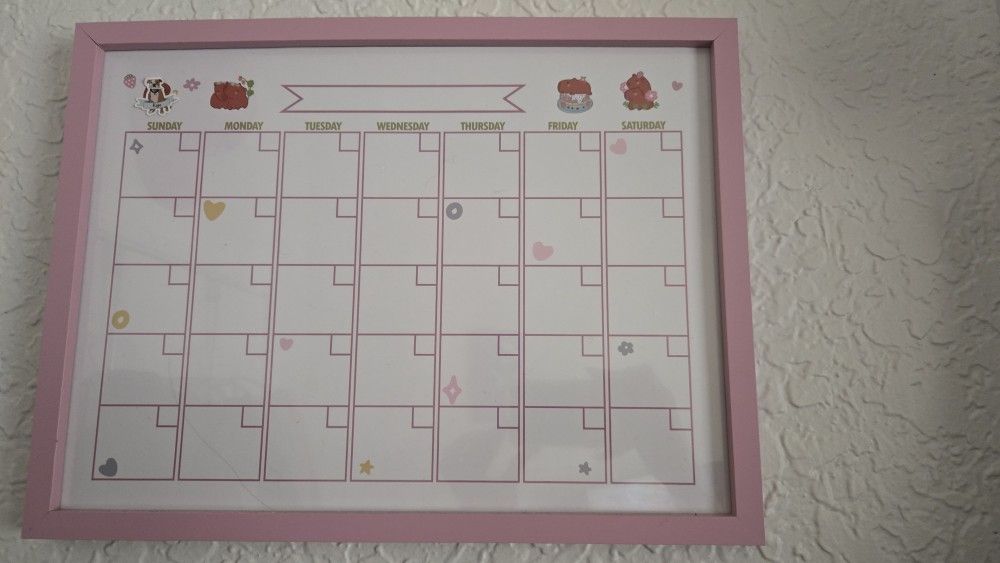 Pink Cacbara Calender