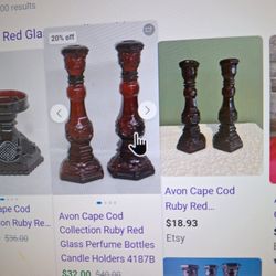 Avon Red Glass