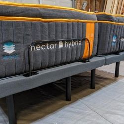 🛏️ SPLIT KING nectar Copper Hybrid And Adjustable Base 