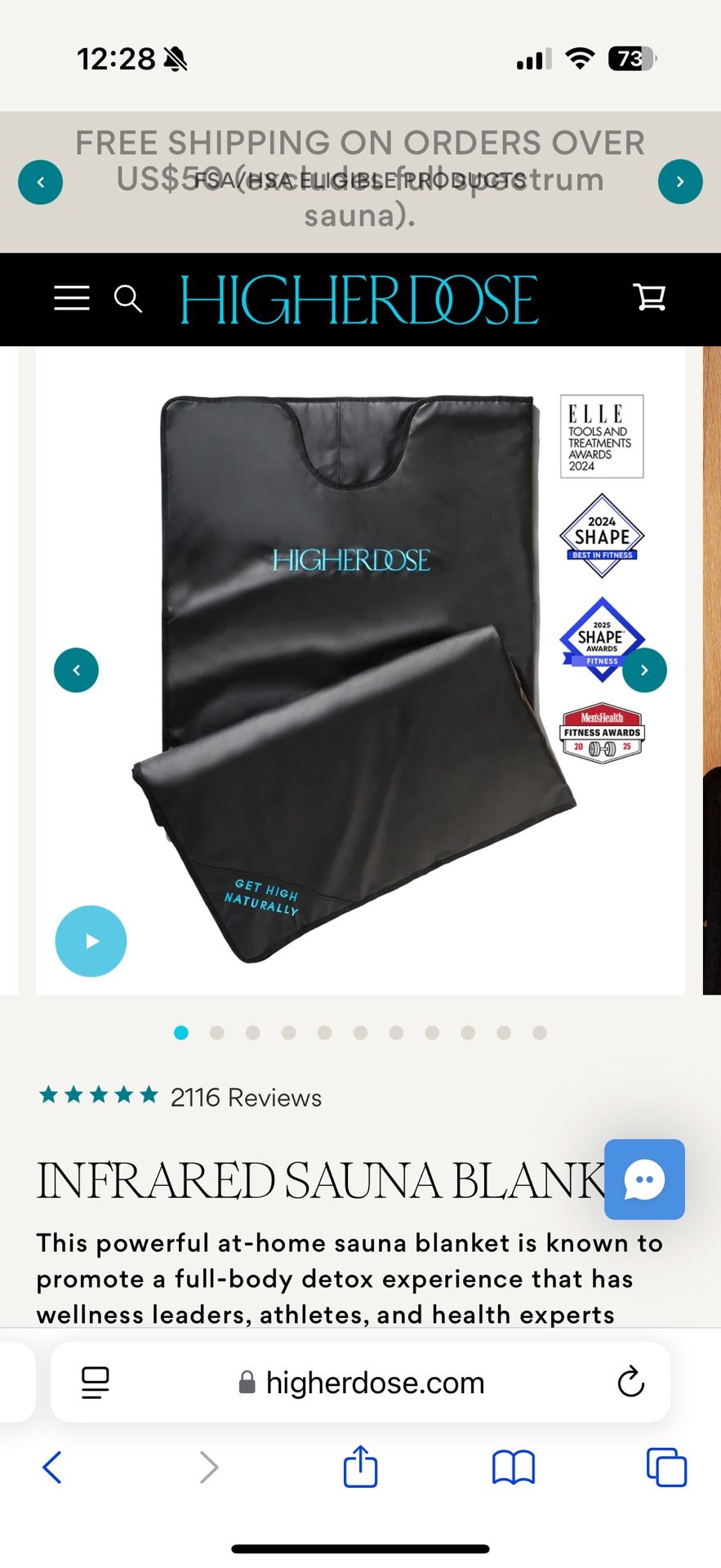 Higher Dose Infrared Sauna Blanket - Free