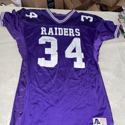 Mount Union Raiders GAME USED FOOTBALL JERSEY #34 Auto Larry Kehres Sports Belle