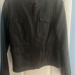 women's leather jacket L