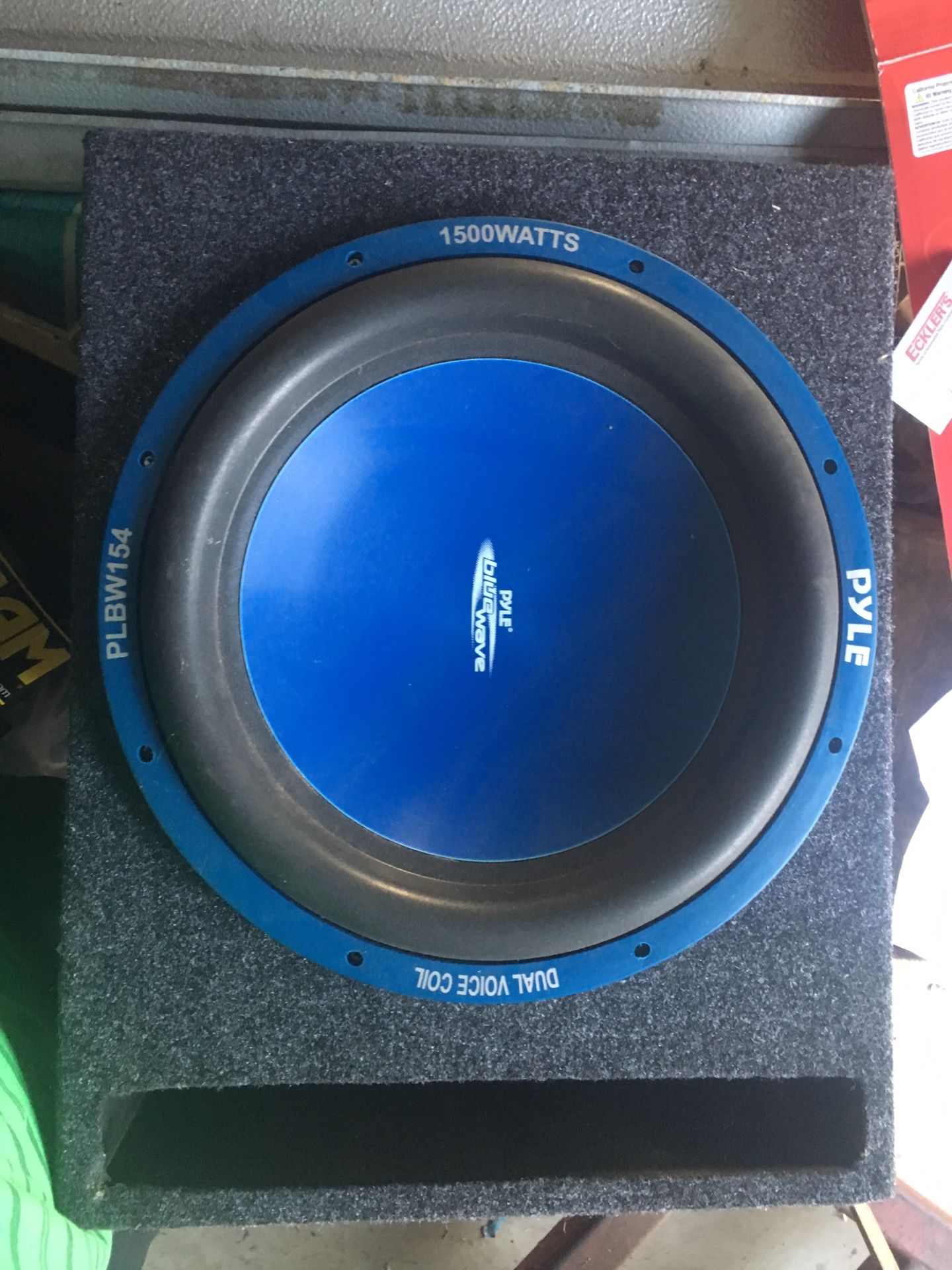 15 inch Pyle Blue Wave subwoofer 1500 watts