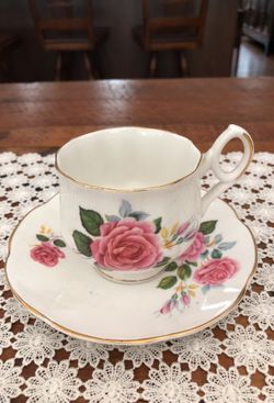 Royal Dover bone China vintage tea cup and saucer