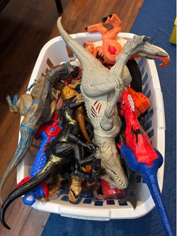 Box toy dinosaur and more