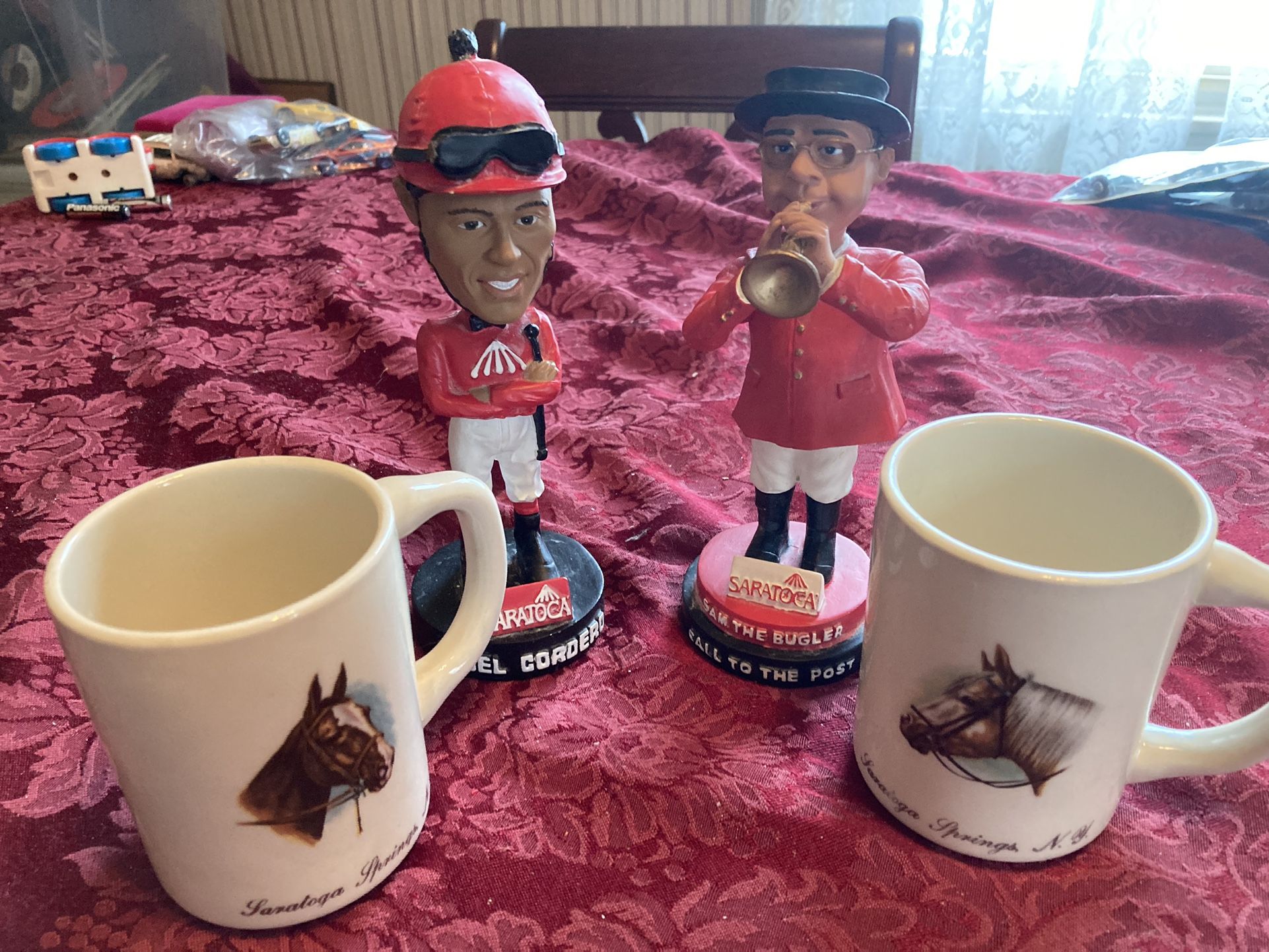 Saratoga Bobbleheads Sam The Bugler And Angel Cordero