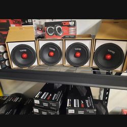 New!! DS18 (4) 6 1/2 Mid Range Speakers & (2) Bullet Tweeters. All For $160