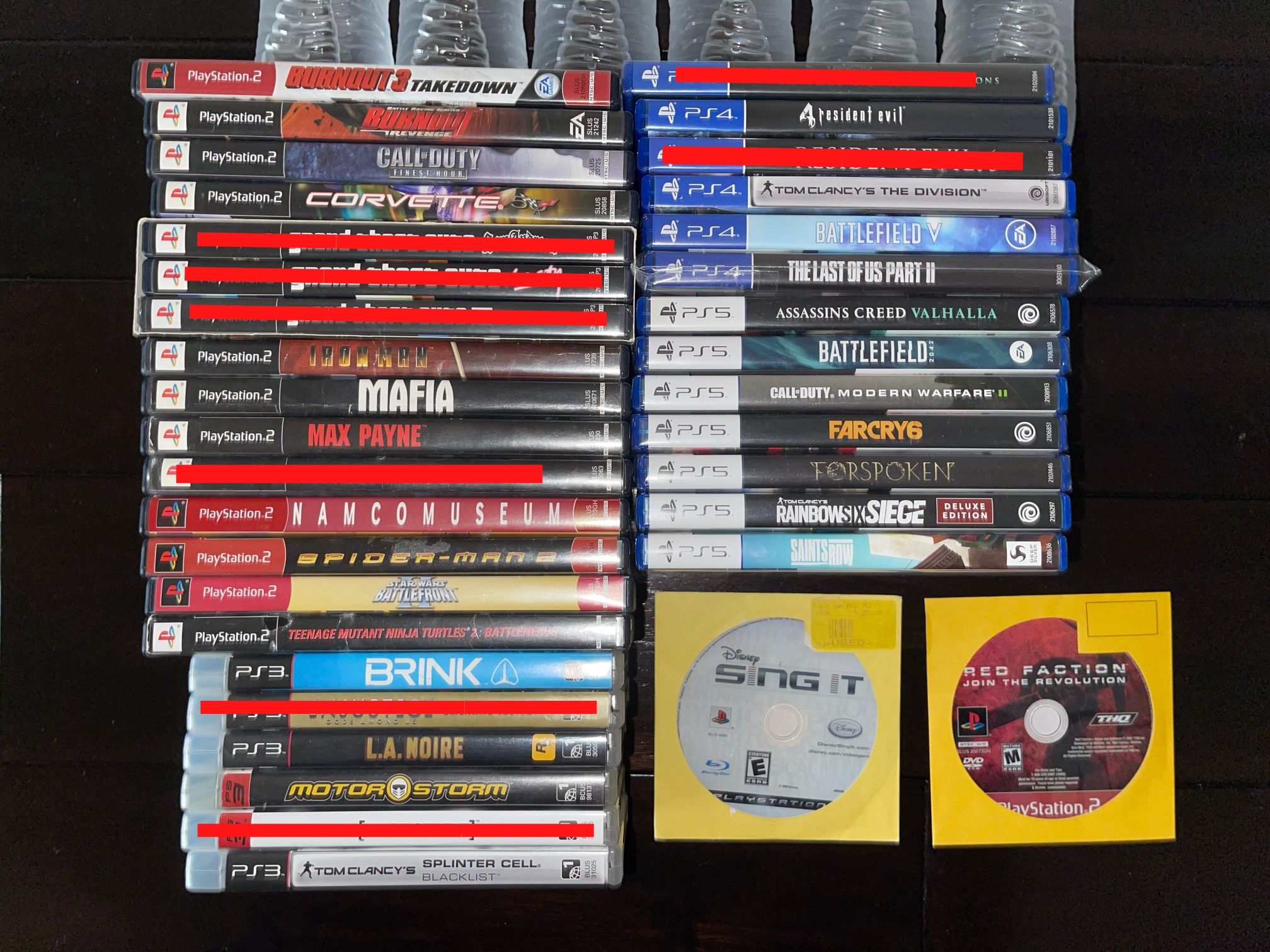 PS2 PS3 PS4 & PS5 PlayStation Video Game Lot Of 28 - Great Tittles