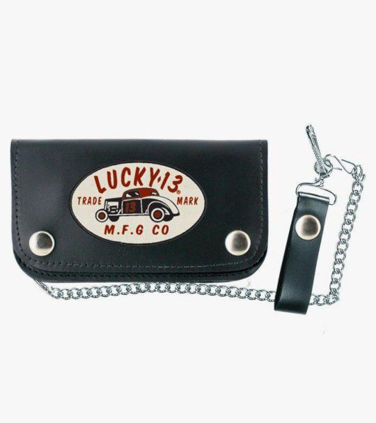 Lucky 13 The MFG 13 6" Patch Wallet LAWC6MF-1 Black, OSFA

