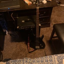 Base Amp And Base Guitar 
