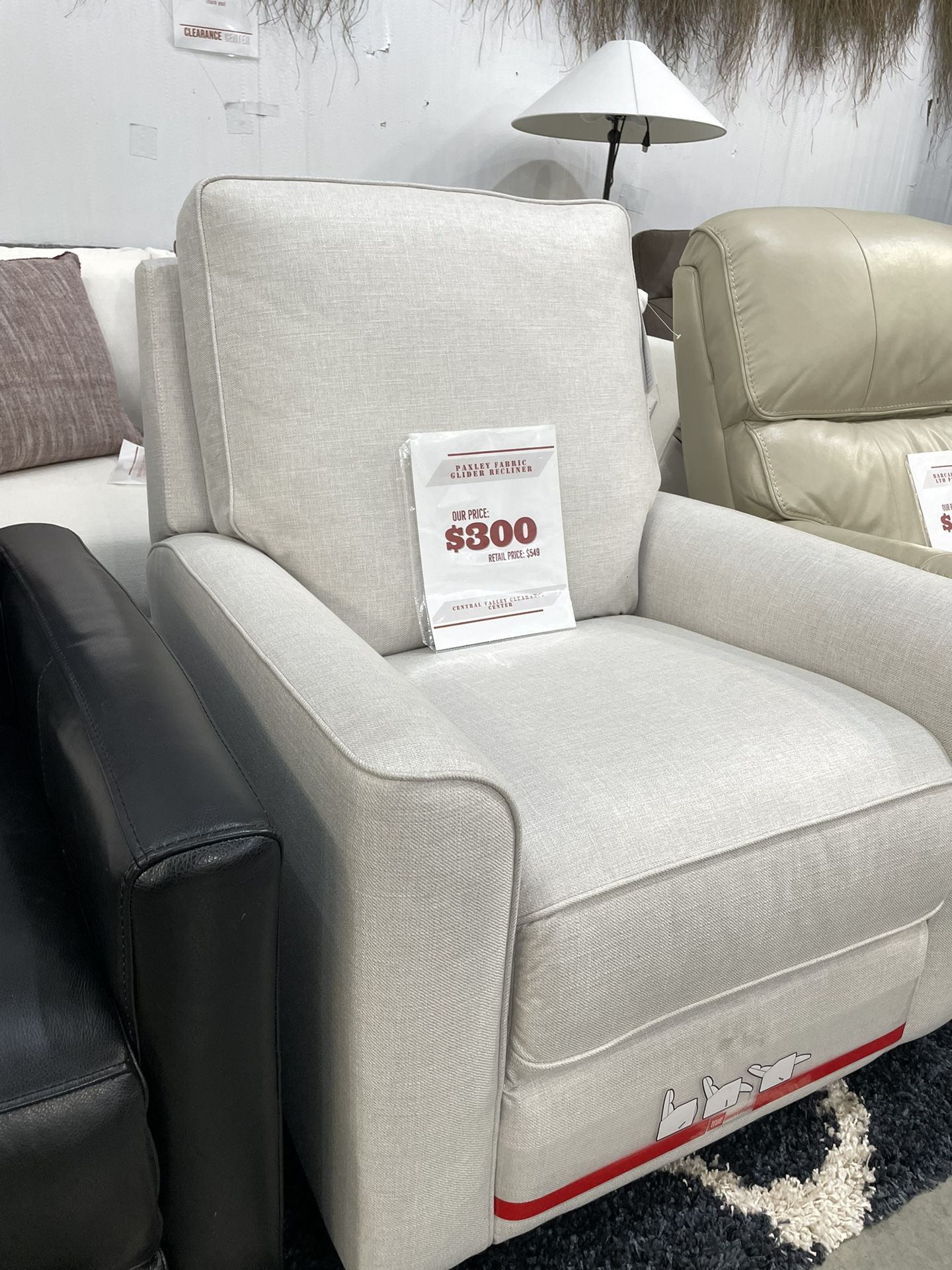 True Innovations Paxley Fabric Swivel Glider Recliner for Sale in