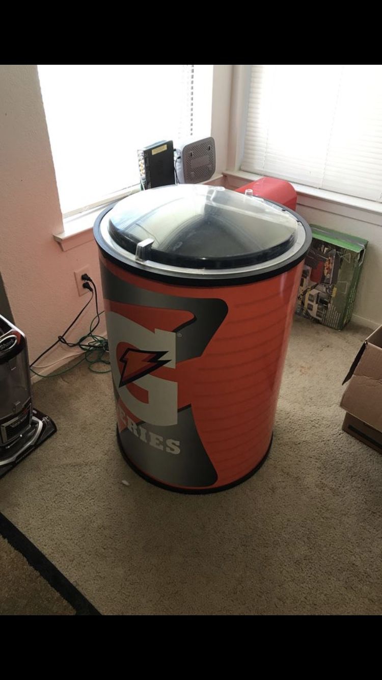Huge Gatorade ice barrel cooler