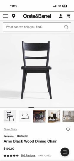 CB2 - Crate and Barrel Arno Chairs Like New x 2