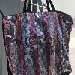 Victoria Secret’s Big Sexy Black Canvas Sequence Bag