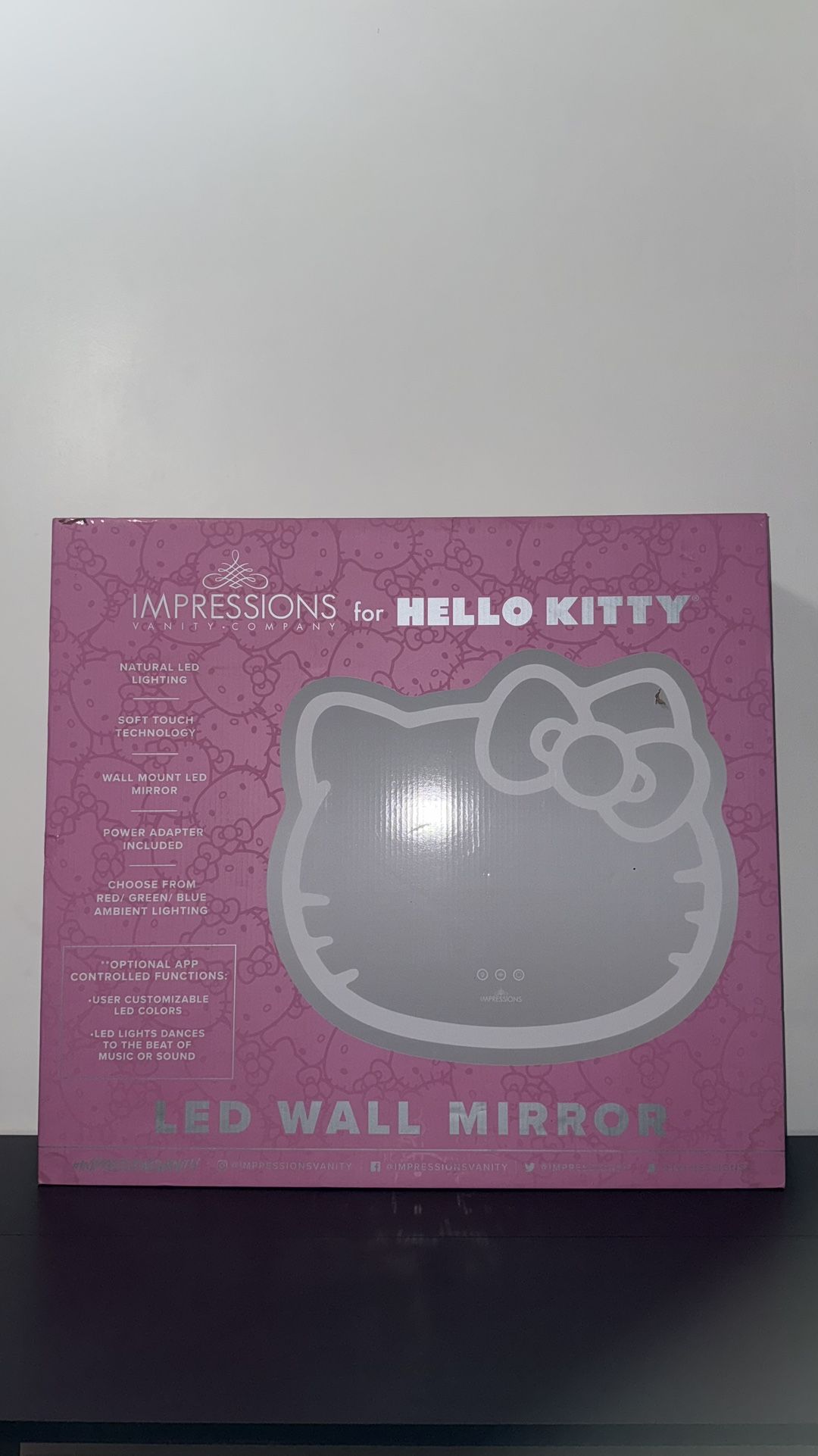 Vintage / Y2K New Hello Kitty Impressions LED Wall Mirror