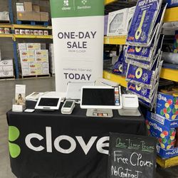 Clover POS Cash Register Kiosk Point Of Sale Merchant Service Duo Flex Monitor  Kitchen Scanner Mini Scale For Restaurant Bakery Coffee Shop Printer 