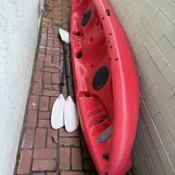 Pelican Castaway 116 Kayak – Red – Paddles & Life Vests Included (Replacement Hatches Needed)
