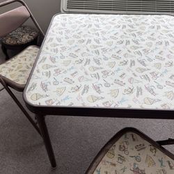 Folding Table and 2 Chairs for Children By Blazon A Catalina Creation VINTAGE