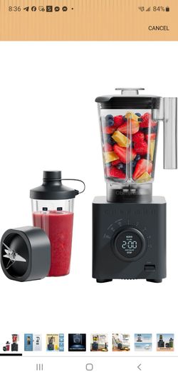 Brand New Power Blender with Travel Jar – Midnight Black
