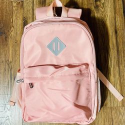 Blush Pink Backpack Bag Lightweight Schoolbag Kids School Travel Bag Water Resistant Heavy Duty