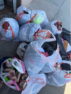 10 bags of clothes & shoes