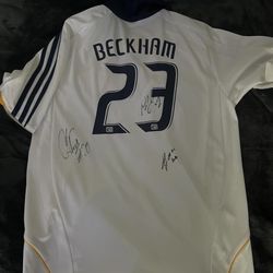 David Beckham Los Angeles Galaxy Jersey Youth Large MLS Adidas Soccer England L