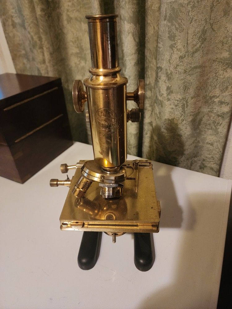 Antique C. Baker Brass Microscope