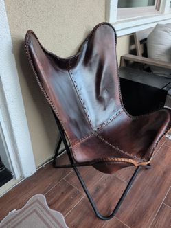 Leather cowboy western chair