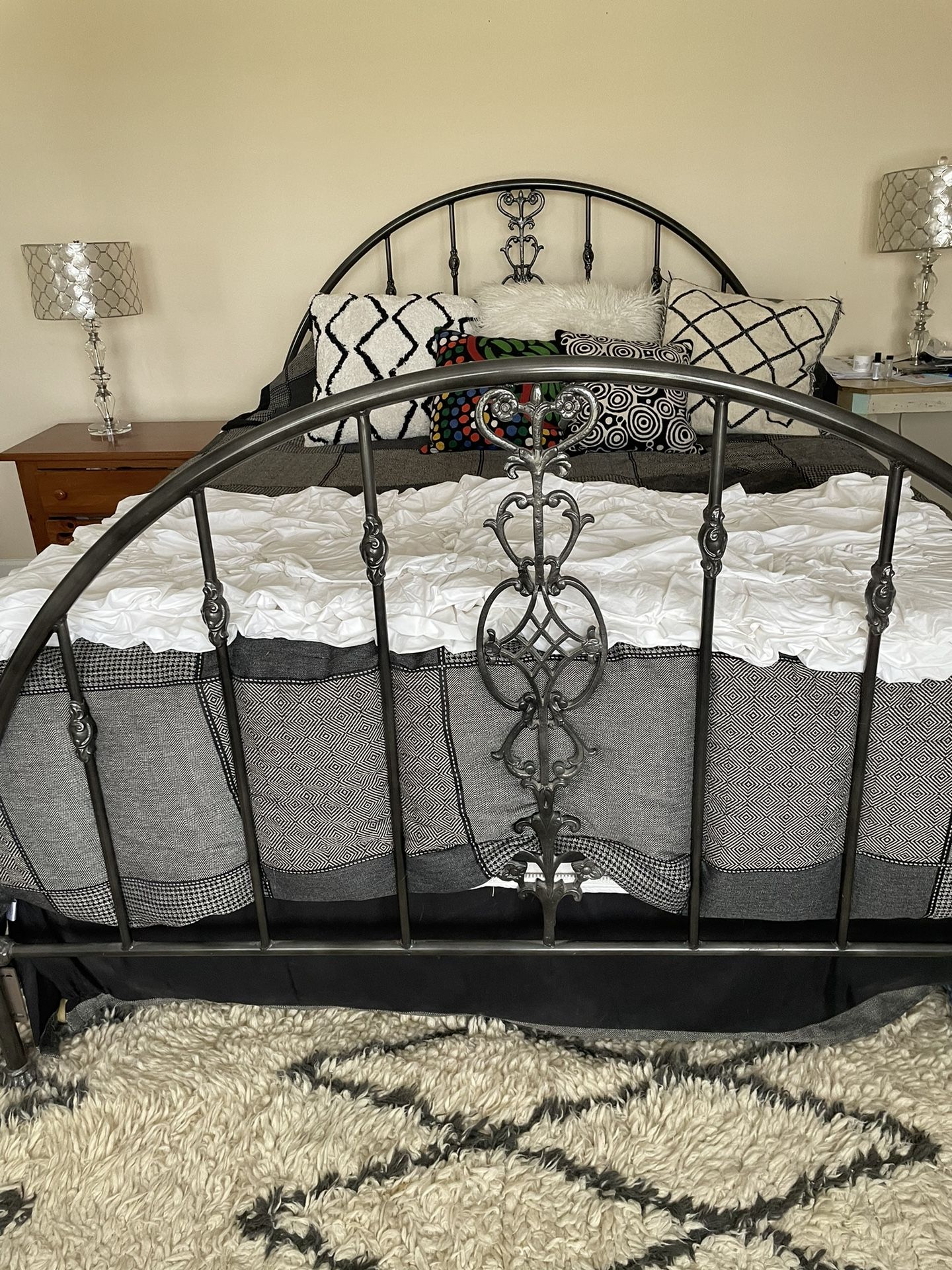 Black Wrought Iron King Bed