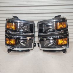 2014 And 2015 Chevy Silverado Factory Headlights 