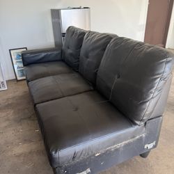 Used Black Leather Couch