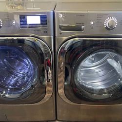 *Large Capacity* LG Stainless Steel Steam Washer & Dryer Set 