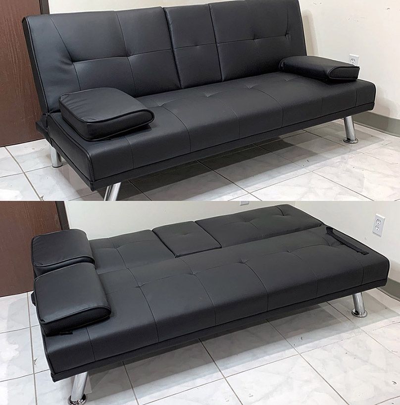 Brand New $155 Convertible Folding Futon Sofa Bed Recliner Couch 65x30x31 Inches Max 500 Lbs