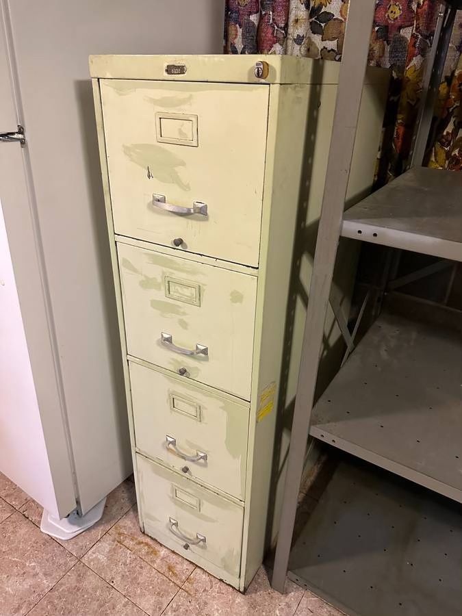Vintage Metal Filing Cabinet