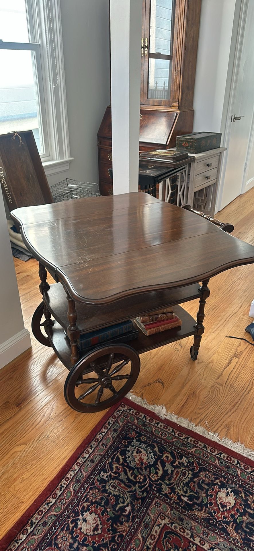 Antique Wooden Tea Cart