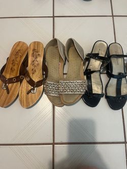 Women’s Sandals Size 8 ( 3 pairs)