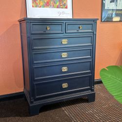 Navy Blue Drexel BEAUTIFUL UPCYCLED MCM DRESSER 36in L x 20in W x 44in H