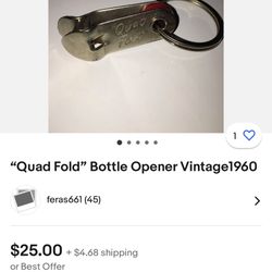 Vintage Quad Fold Bottle Opener.