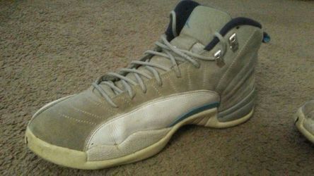 Jordan 12's Blue and gray, white