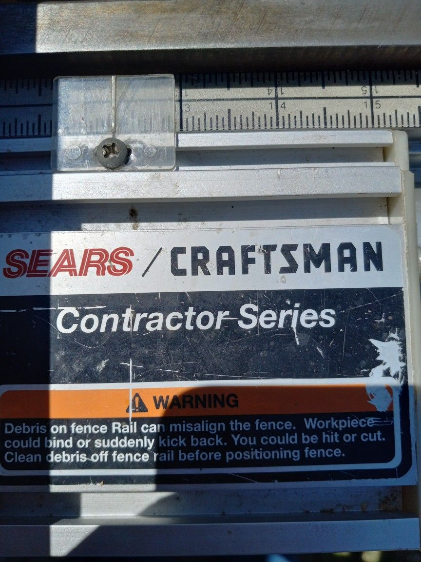CRAFTSMAN PRE 1990 TABLE SAW 10", 3HP