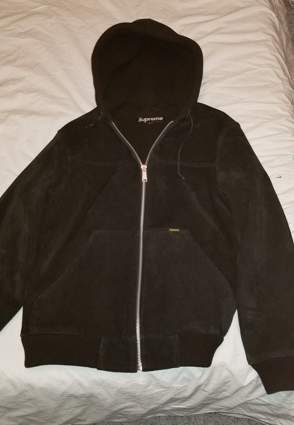 Supreme black suede work jacket ( large)