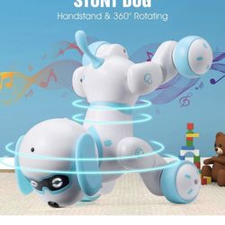 Remote Control Robot Dog - RC Robotic Stunt Puppy Smart RC Robot with LED Eyes, Interactive Walking Sing Story Telling Electronic Dog Pets Best