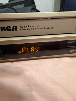 RCA VR557 AccuSearch 4-Head VHS VCR Plus Video Cassette Recorder 45+ cassette