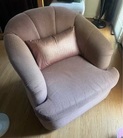 Blush Pink Barrel Accent Chair