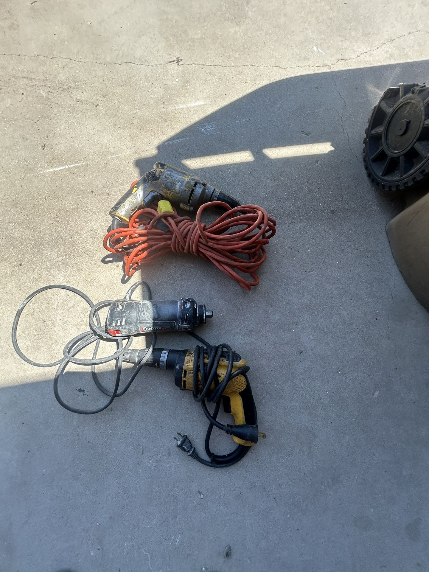 Roto And Two Drywall Guns