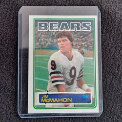 1983 Topps Jim McMahon Rookie Card Chicago Bears