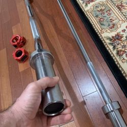 New 6 Ft Olympic Barbell And Curl Bar