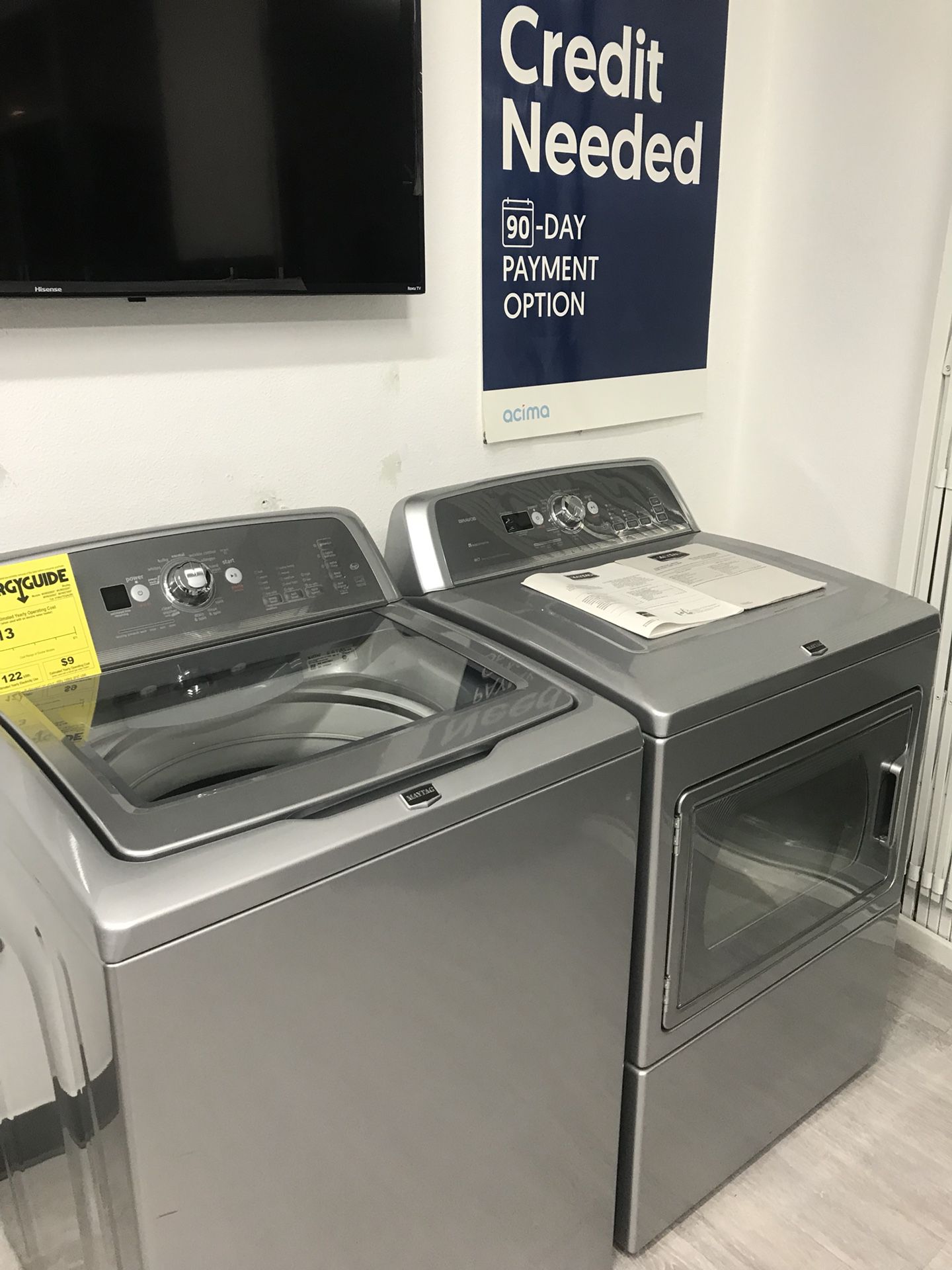 FREE Curbside delivery Gray Maytag BRAVO washer and GAS dryer!