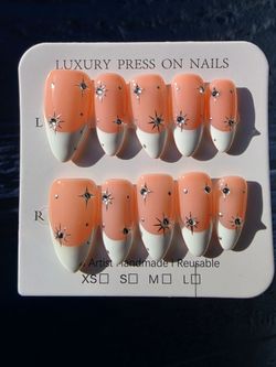 Size Large French tip press on nails